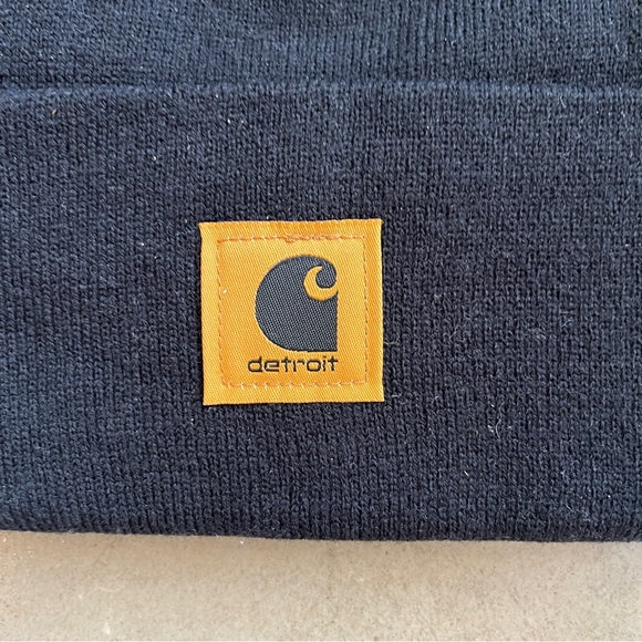 NWOT Carhartt Detroit Patch Beanie Black - Picture 2 of 4